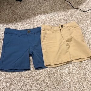 Cat & Jack Quick Dry Chino Shorts Size 4T Set of 2 Blue Khaki